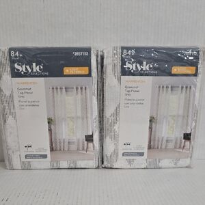 NIP 1 Pair of Style Solutions 84 Inch Grommet Top Panel Curtains